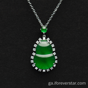 Pendant emerald gourd ór bán